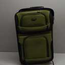 U.S. Traveler Rio Lightweight Softside Rolling Carry-on Suitcase, 2-Wheel Single, Green