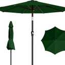 AreShark 9 FT Patio Umbrella for Outdoor, Outdoor Table Umbrella with Push Button Tilt and Crank, Outdoor Patio Umbrellas with 8 Sturdy Ribs for Market, Garden, Pool (Dark Green)