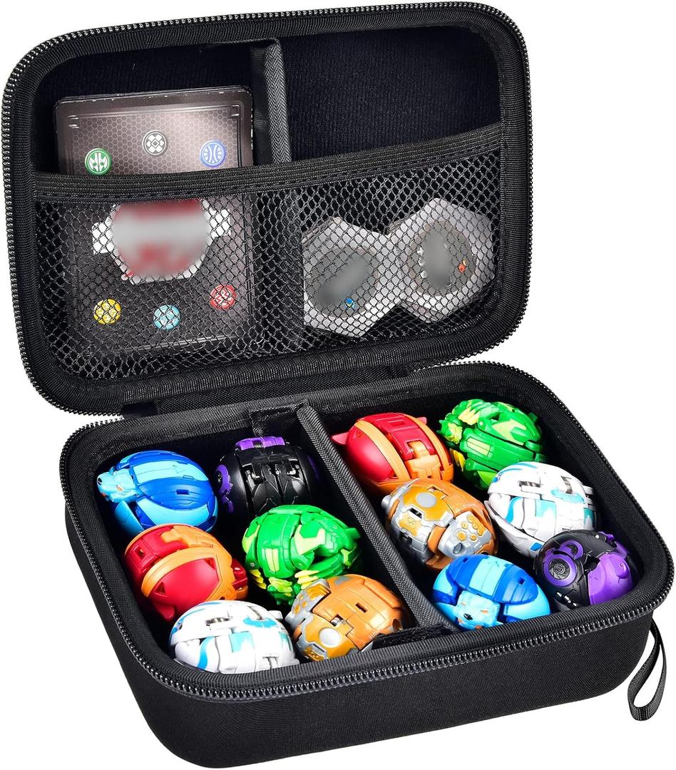 Case Compatible with Bakugan for Baku Gear Pack, Toys Organizer Storage for Bakucores Cards and Ultra Collectible Action Figures, Toy Container Holder for Bakugon Dragonoid Figure (Box Only) Black
