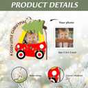 6 x Gift for Kid Ornament, Babys First Christmas Ornament 2025, A Cozy Little Christmas Wooden Photo Ornament  Red Car with Christmas Tree Picture Frame, Rustic Holiday Farmhouse Dcor Gift