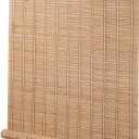 Bamboo Blinds for Interior Windows, Easy to Install Bamboo Shades for Indoor Windows, Custom Roller Shades for Indoor Window and Outdoor Patio, 48" W x 72" H (Bamboo Carbonized Broad)