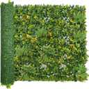 ODTORY Artificial Boxwood Hedges Panels Roll:54'' x 120'' UV-Anti Faux Greennery Grass Wall Privacy Backdrop Fence Screen for Garden Fence Covering Privacy, Outdoor Indoor Home Decor