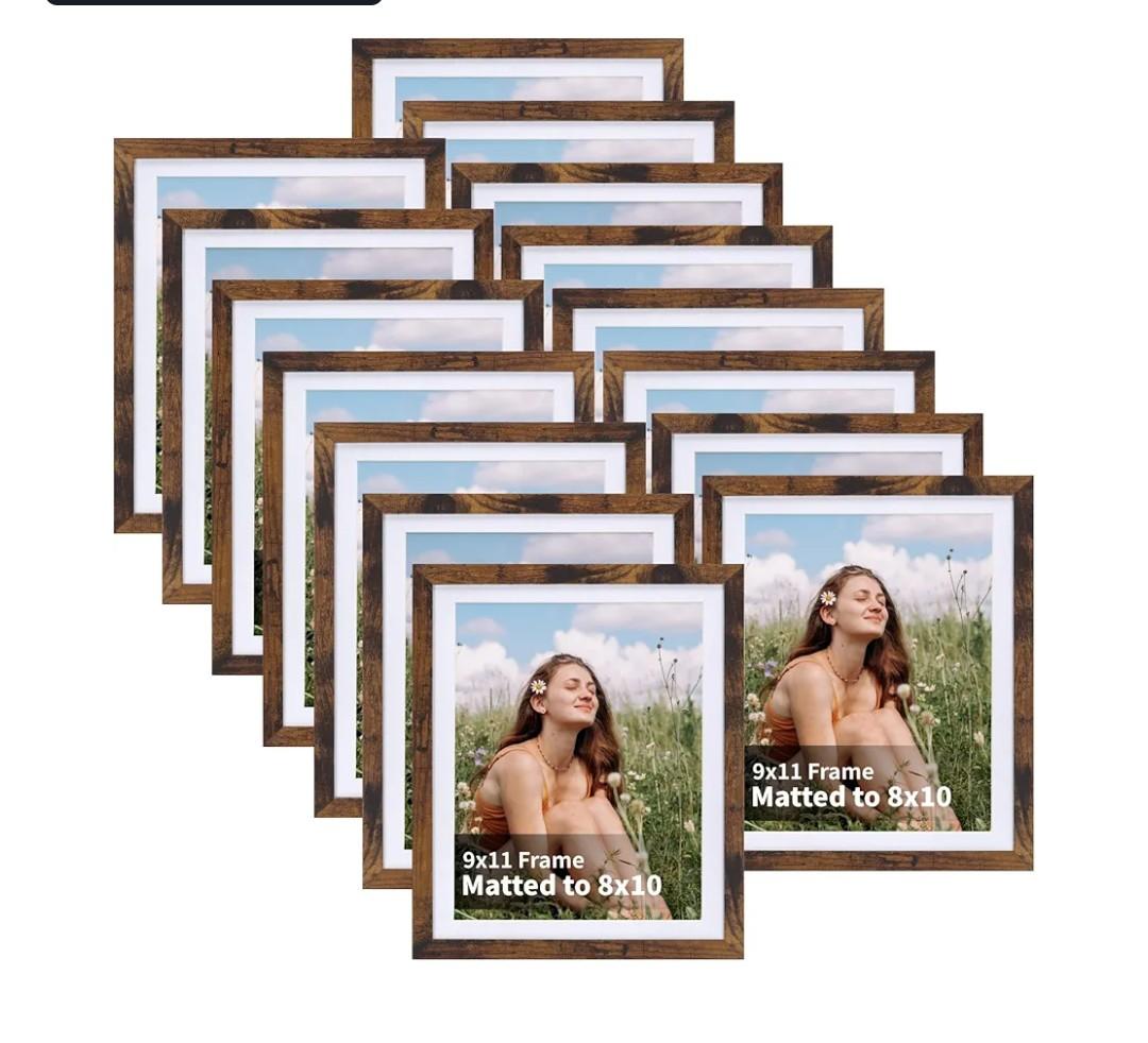 HORLIMER 8.5 x 11 Picture Frame Set of 12, Black Photo Frames 8.5 by 11 for Certificate Diploma Document, Wall Hanging or Tabletop Display