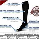 Compression Socks for Men and Women, 20-30 mmHG, Graduated Compression for Flight, Travel, Sports, Pregnancy, Running