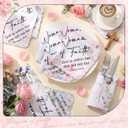 Tegeme 60 Pcs Church Gifts Bulk Handkerchiefs for Women Prayer Cloth Christian Handkerchiefs Bible Verse Gift