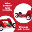 Radio Flyer Scoot 2 Scooter, Blue/Red/Pink, for Kids Ages 1-4, Ride On Toy or 4-Wheel Kids Scooter, Durable Wheels and Frame, Converts Easily with Flip Deck, Toddler Ride On Toys 