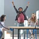 Franklin Sports Table Tennis to Go Portable Ping Pong Set - Table Top Ping Pong Net + (2) Paddles - Ping Pong Balls Included - 2 Players (6', White)