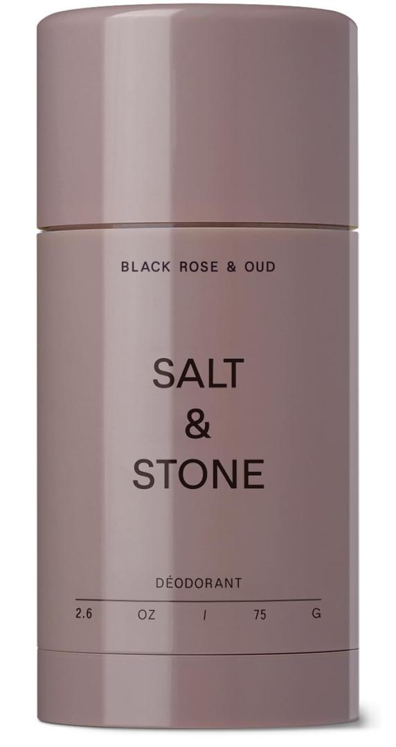 Salt & Stone Aluminum Free Deodorant | Extra Strength 48 Hour Protection for Women & Men | Made with Seaweed Extracts, Niacinamide & Prebiotics | Black Rose & Oud