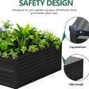 Vengarus 8x4x2FT Galvanized Raised Garden Bed Kit, Deep Root Planter Box Outdoor Large Planter Raised Beds for Planting Flowers,Vegetables and Herbs-Black