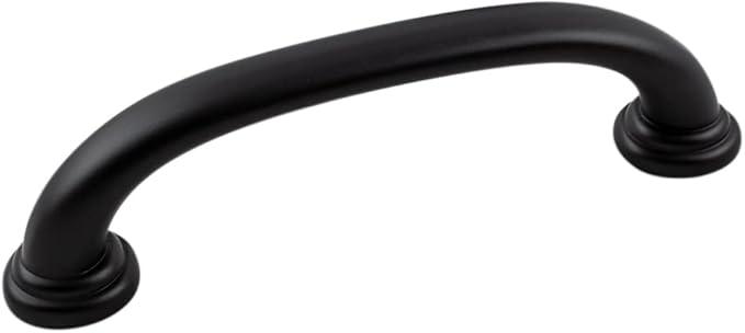 Hickory Hardware 1 Pack Solid Core Kitchen Cabinet Pulls, Luxury Cabinet Handles, Hardware for Doors & Dresser Drawers, 3-3/4 Inch (96mm) Hole Center, Matte Black, Zephyr Collection