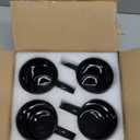 Smilatte 16 OZ Porcelain Coffee Mugs, Classic Blank Ceramic Cup with Large Handle for Tea Latte Cappuccino, Set of 4, Black