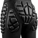 Soared 3D Protection Hip Butt EVA Paded Short Pants Protective Gear Guard Impact Pad Ski Ice Skating Snowboard Black, L