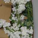 White Delphinium Artificial Flowers 5 PCS, 38.5" Tall Flowers for Floor Vase White Delphinium Realistic Artificial Snapdragon for Wedding Centerpiece for Table Home Decor Indoor
