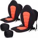 Vinsot Kayak Seat Cushion Universal Paddle Board Seat with Back Support Adjustable Non Slip Boat Chair Seats with 4 Straps and Storage Bag for Kayak Boat Sup Canoe, 12 x 15.75 x 18 inches