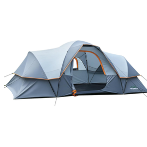 Camping Tent 10 Person, Family Tent for Camping with Rainfly
18 x 9 x 6.9 ft Roomy Interior, Large Mesh Windows, Double-Layer Design, Weather Resistant Outdoor Tent for Family Adventures