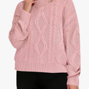 Oversized Sweaters for Women Casual Long Sleeve Crewneck Chunky Cable Knit Pullover Tops Fall Winter Clothes S