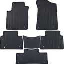 3D Floor Mats for 2017-2024 Nissan Armada/Infiniti QX80 Front & 2nd & 3rd Row Extra Heavy Duty, Custom Fit, All Weather Liner Full Set Rubber, Black