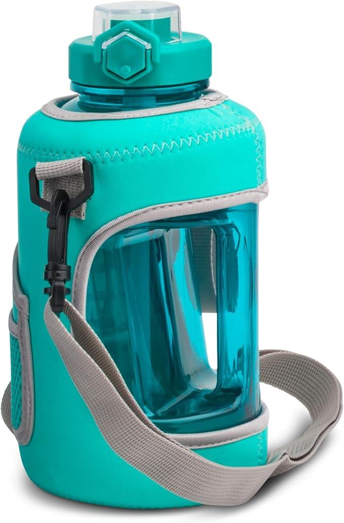 Studio Sport Jug with Neopreme Sleave, Easy-Carry Strap, and Leak-proof Straw Lid - 54 Oz