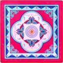 33" Aesthetic Mahjong Mat with Rules for Table (Rolled, Butterfly) | Neoprene American Mah Jong Tablecloth - Noise Reducing & Non-Slip for Tile Card Games - Preppy Floral Game Play Mat