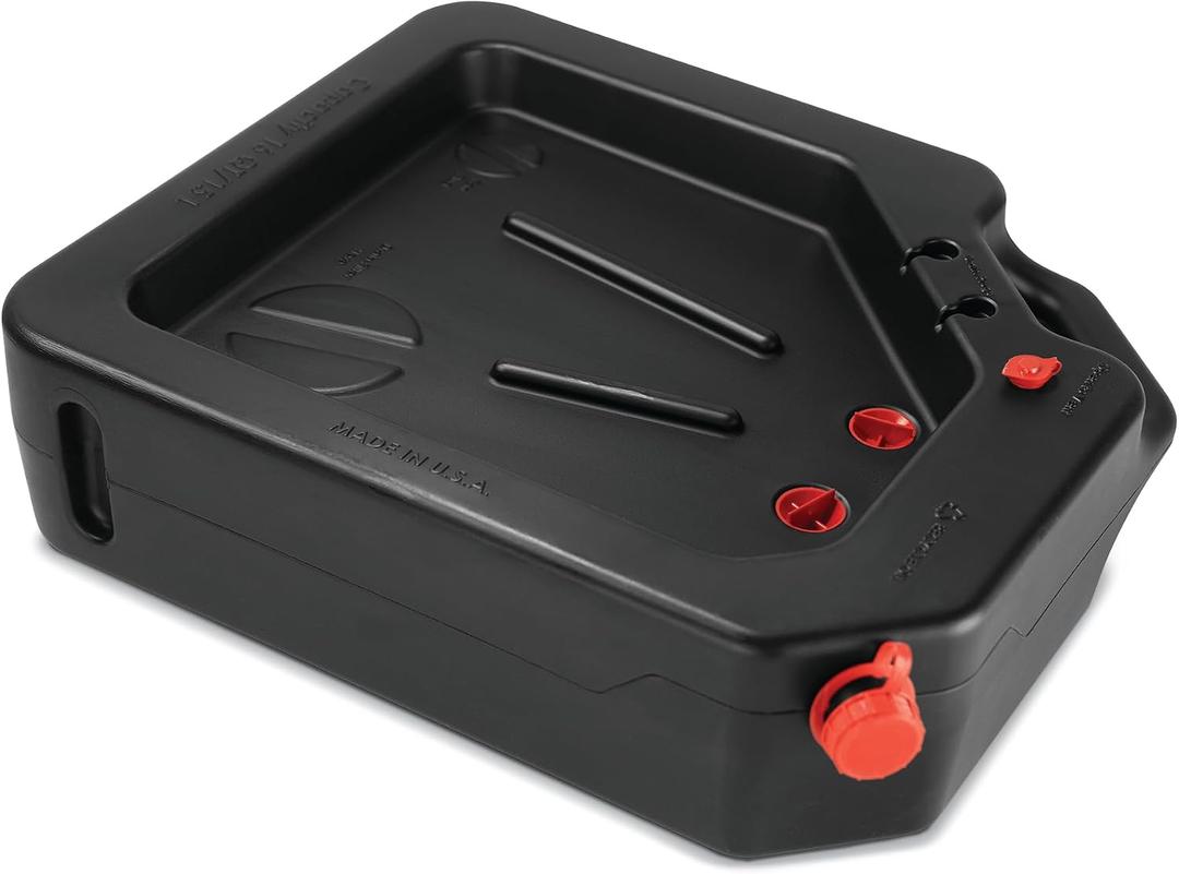 PAK Premium 16 Quart Oil Drain Pan, Easy Pour Design, Made in USA
