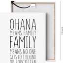 Ohana Means Family Sign Hawaiian Home Decor, Ohana Hawaii Gifts for Women Men, Framed Hawaiian Hawaii Canvas Poster Painting Wall Art, Ready to Hang for Home Office Bathroom 12 x 15 Inch