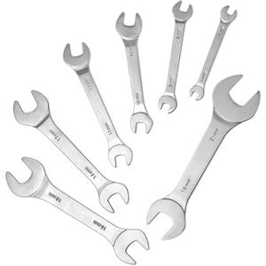 Super Thin Wrench Set, 5.5, 7,8,9,10,11,12,13,14,16,17,18,19,21mm Thin Wrenches Metric Open End 7 Pieces (Metric)