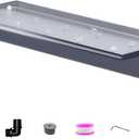Pool Fountain, LONGRUNNEW Transparent Acrylic Pool Waterfall Spillway with Pipe Connector Kits for Indoor/Outdoor Decorative, 23.6 Inches Pool Water Feature for Garden Patio, Backyard Koi Pond Decor (24 INCH-Wider)