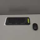 Logitech POP ICON Combo, Bluetooth Keyboard and Mouse Combo, Comfortable Typing, programmable Keys and Buttons, Quiet clicks, Easy-Switch up to 3 Devices - Graphite and Lime