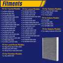 CF10285 CP285 Cabin Air Filter Fit for Toyota Camry Corolla Rav4 SIENNA Highlander for Lexus NX200T NX300 ES350 RX350 RX450H, Cabin Filter Replacement with Activated Carbon, 2 Pack