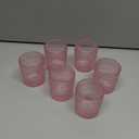 SUPMIND 24 Pcs Votive Candle Holders, Glass Holders Bulk for Table Centerpiece, Tea Lights Candle Holders for Wedding Shower, Party and Home Decor Pink