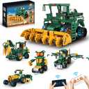 5 in 1 STEM Robot Toys Building Kits for Kids Ages 6-14, App & Remote Control STEM Harvester/Plowing Cart/Water Truck Robot Building Set, Programmable Transformers RC Robotics Gifts for Kids Boys