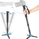 Neewer Extendable Camera Monopod with Detachable and Foldable Stand Base: Aluminium Alloy, Height 52-168 cm for Nikon Sony DSLR; Maximum Load of 5 kg