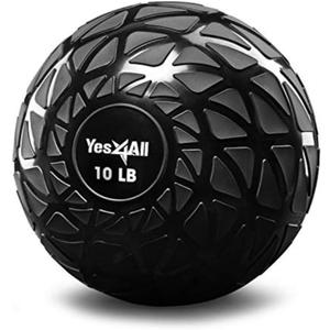 Yes4All Slam Balls, 10lb Weighted Ball Weight, Durable PVC Sand Filled Workout Dynamic Slam Ball for Core Strengthen