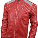 Beat-It Jacket - Red - Faux Leather, Size: XL