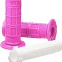 PW50 Grips, PW50 Handlebar Grips for Yamaha PW50 Peewee Y-Zinger PW 50cc PY 50 YT60 YT60L Kid Bikes 3/4 Half-Waffle Handle Bar Soft Grip Throttole Tube Accessories (Pink)