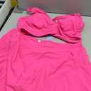 Women's Plus Size High Waisted Bikini - Two Piece Swimsuit with Skirt 2025 Tummy Control Bathing Suit with Pocket (Hot Pink), 18 Plus