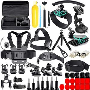 61 in 1 Action Camera Accessories Kit for GoPro Hero 13 12 11 10 9 8 7 6, Gopro Max, GoPro Fusion, Xiaomi, Insta360, DJI Osmo Action, AKASO APEMAN, Campark, SJCAM