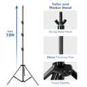 Photo Video Studio 20ft (Wide) x 10ft (Tall) Heavy Duty Adjustable Width & Length Photography Backdrop Stand Background Support System Kit with Spring Clamps, Sandbags, Carry Bag