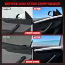 White Door Panel Trim, Inner Armrest Panel Cover for Tesla Model Y Juniper