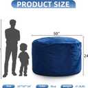 Hobestluk 5FT Bean Bag Chair Giant Bean Bag Chairs for Adults Large Bean Chairs with Removable Cover, Beanbag Chair with Filler, Adult Bean Bag Chairs for Living Room, Bedroom, 5FT - 50" x 50" x 24"