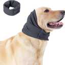 Dog Ear Cover, Comfort Dogs Hoodie for Anxiety, Adjustable Ear Wraps Muffs for Noise Protection, Grey S