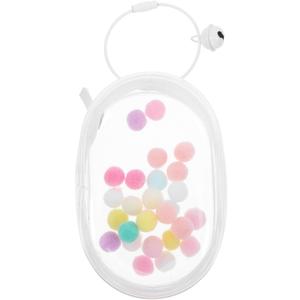 Vaguelly Clear PVC Mini Doll Carrying Case with Keychain Portable Transparent Storage Bag for Doll Display Lightweight and High Transparency Design for Easy Viewing and