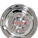 16" Wheel Simulators, 2-Pack Front,8-Lug Polished Stainless Steel RV Hub Caps, Snap-On Wheel Covers Compatible with Ford 2008-2025 E-350/E450 Dual Rear Wheel, 16"Front For E350 E450 2008-2026