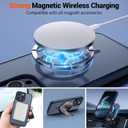 SUPFINE Magnetic for iPhone 15 Pro Case with Screen Protector (Compatible with MagSafe) (Military Grade Drop Protection) Translucent Matte Shockproof Phone Cover,Dark Blue