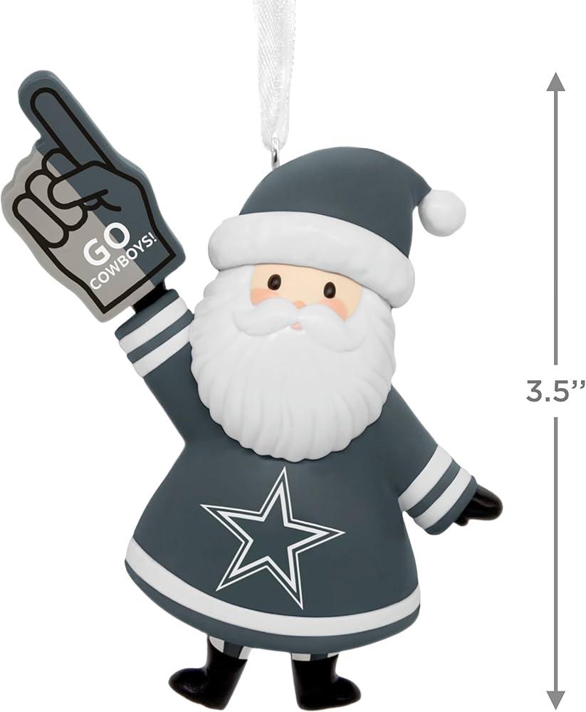 Hallmark NFL San Francisco 49ers Santa Fan Christmas Ornament, Gifts for Sports Fans