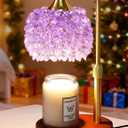 Candle Warmer Lamp with Timer, 10 RGB Mode, 4 Brightness Levels, Dimmer Adjustable Height Candle Lamp Warmer, Crystals Lampshade with 2 Bulbs Wax Warmer LampVintage Home Decor, Christmas Gifts