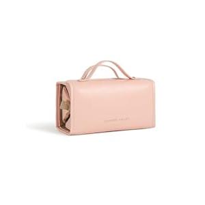YDR Travel Makeup Bag,Capacity Cosmetic Bag for Women Portable Pouch Case Toiletry Bag 4-in-1 Roll-Up Makeup Bag Storage Organizer With 4 Detachable Removable (4 separate-Brown)