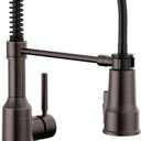 Delta Faucet Theodora Pro Commercial Style Kitchen Faucet with Pull Down Sprayer, Oil Rubbed Bronze Commercial Kitchen Faucet, Spring Kitchen Faucet, Venetian Bronze 18804Z-RB-DST