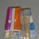 2 x 12Pcs Small Guatemala Flags on Wooden Stick Mini Guatemalan Flag Hand Held Flag Decorations,5x8 Inch