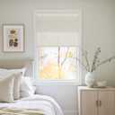 NICETOWN Linen Farmhouse French Door Curtain, No Drill Roman Shades for Window, Ivory Thick Linen Blended Light Filtering Solid Window Cover for Glass Patio, 30" Wx 72" L, 1 PC